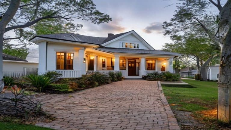 New Orleans home with white and charcoal fiber cement siding
